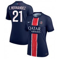 Fotballdrakt Dame Paris Saint-Germain Lucas Hernandez #21 Hjemmedrakt 2024-25 Kortermet